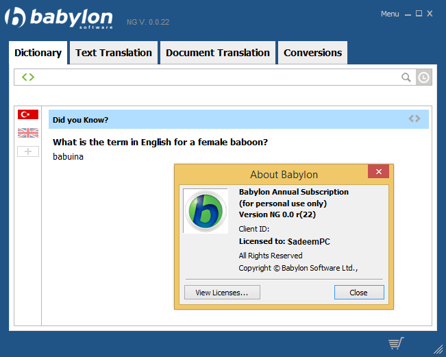 Babylon NG Pro Crack Free Download 